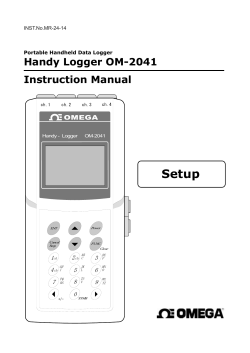 Handy Logger OM-2041 Instruction Manual