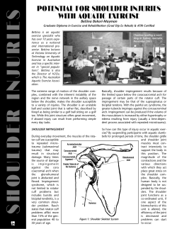 shoulder injuries - Canadian Aquafitness Leaders Alliance Inc.