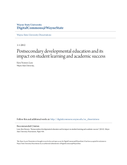 Postsecondary developmental education and its impact on student