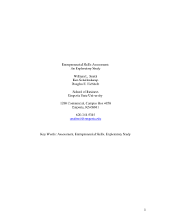 Assessment, Entrepreneurial Skills