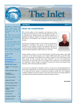 FROM THE CHAIRPERSON - The Guardians of Pauatahanui Inlet