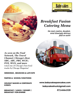 Breakfast Fusion Catering Menu