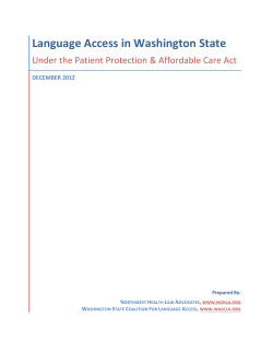 Language Access in Washington State