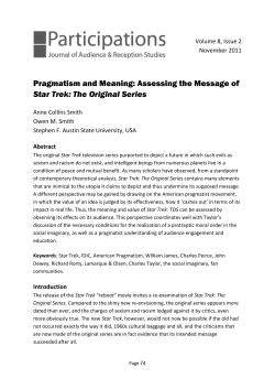 Pragmatism and Meaning: Assessing the Message of Star Trek: The