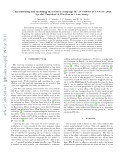 Characterizing and modeling an electoral campaign in the context of
