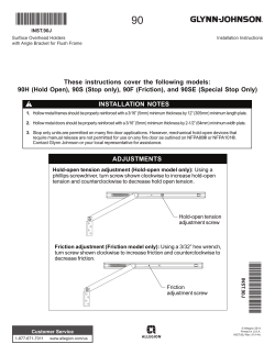 Glynn-Johnson 90J Series, 90 Series with Angle Jamb