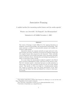 Associative Framing - Wouter van Atteveldt