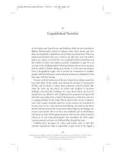 Excerpted from "William Golding