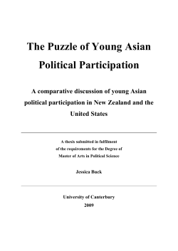 The Puzzle of Young Asian Political Participation