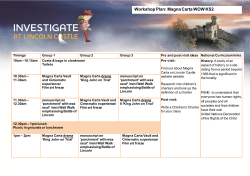 Workshop Plan: Magna Carta WOW KS2
