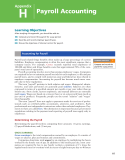 H Payroll Accounting