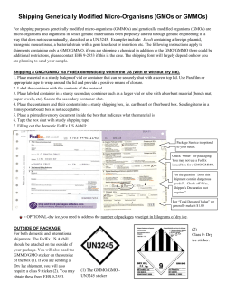 Shipping Genetically Modified Micro