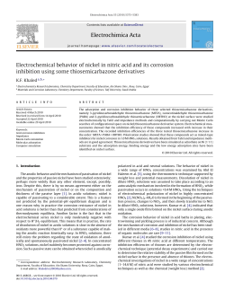 Electrochemical behavior of nickel in nitric acid and its corrosion