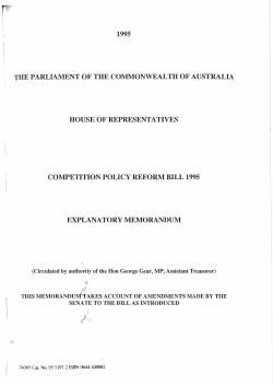 rOMPETITION POLICY REFORM BILL 1995