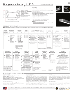 Mg2: LED Spec Sheet