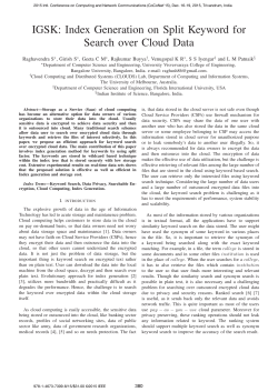 IGSK: Index Generation on Split Keyword for Search Over Cloud Data