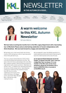 NEWSLETTER - KKL Charity Accounts