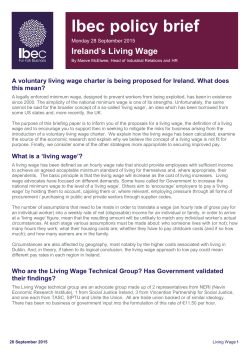 Ibec Policy Brief on the Living Wage September 15