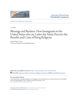 Blessings and Burdens: How Immigrants to the United States who