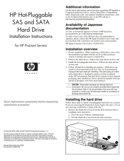HP Hot-Pluggable SAS and SATA Hard Drive