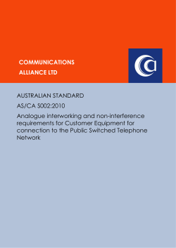 AS/CA S002:2010 - Communications Alliance
