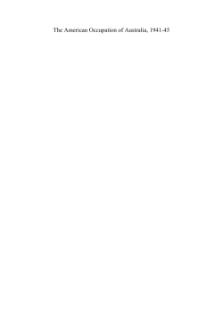 The American Occupation of Australia, 1941-45