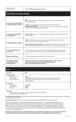 Alliant Visa Rewards Credit Card Disclosure