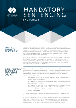 mandatory sentencing - Law Council of Australia