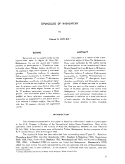 Sipunculids of Madagascar