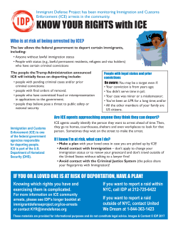 KNOW YOUR RIGHTS with ICE - Immigrant Defense Project
