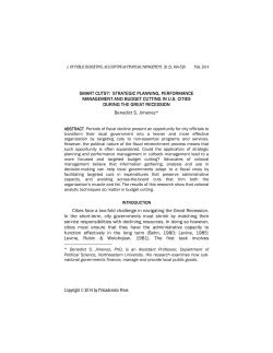 SMART CUTS?: STRATEGIC PLANNING, PERFORMANCE