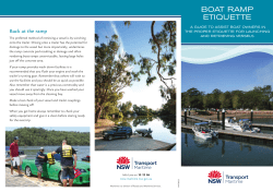 Boat ramp etiquette - Roads and Maritime Services