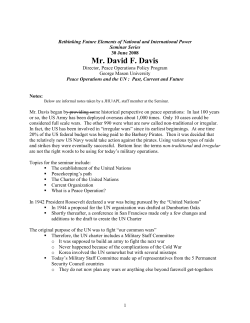 Mr. David F. Davis