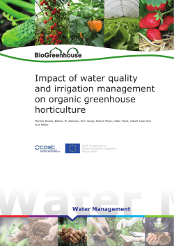 Impact of water quality and irrigation management on organic