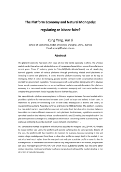 The Platform Economy and Natural Monopoly: regulating or laissez