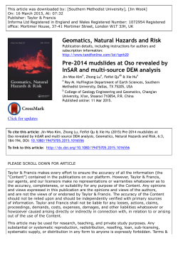 Pre-2014 mudslides at Oso revealed by InSAR and multi
