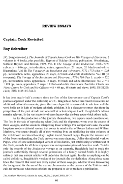 REVIEW ESSAYS Captain Cook Revisited Roy Schreiber