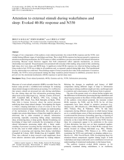 Attention to external stimuli during wakefulness and sleep: Evoked