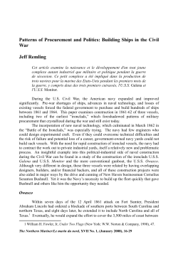 Patterns of Procurement and Politics: Building Ships in the Civil War