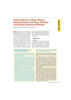Failure Modes of Rock Slopes Demonstrated with Base Friction and