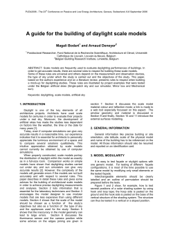 A guide for the building of daylight scale models