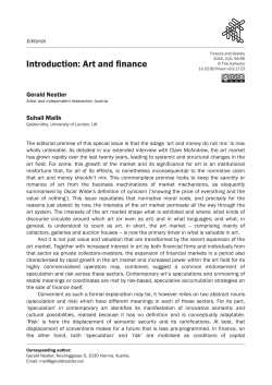 Introduction: Art and finance