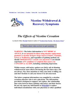 The Effects Of Nicotine Cessation