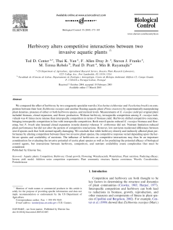 Herbivory alters competitive interactions between two invasive