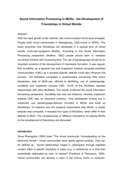 Social Information Processing in MUDs