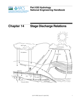 Chapter 14 Stage Discharge Relations