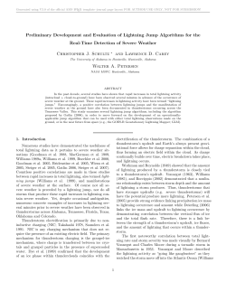 Preliminary Development and Evaluation of Lightning Jump
