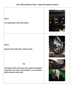 Ram 1500 EcoDiesel 3.0 liter - Engine Oil Change Procedure Step 1