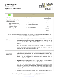 Guyana  - Human Dignity Trust