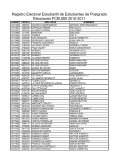 Registro Electoral Estudiantil de Estudiantes de Postgrado